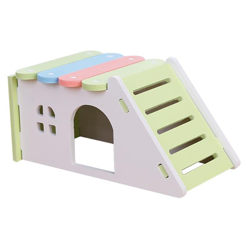 Hamster House DIY Hamster Hideout Hamster House Hideout Exercise Play Toys Cage for Hamster Guinea Pig Mouse Rat Small Animals: Green