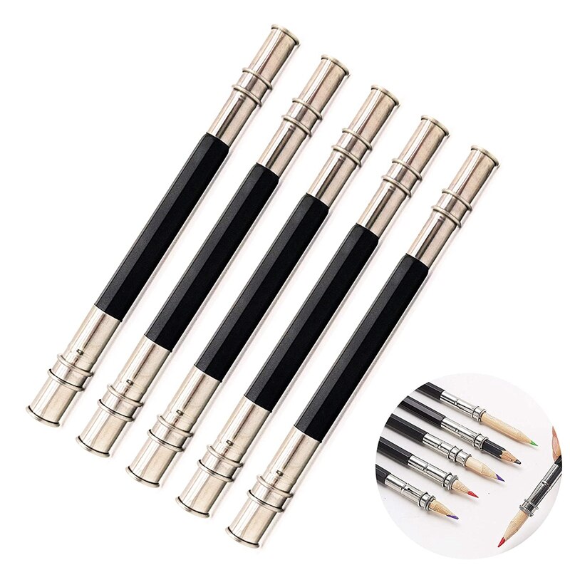 12Pcs Verstelbare Dual Head Potlood Extender Houder Potlood Verlenger Lengte Extender Houder Voor School Kantoorbenodigdheden