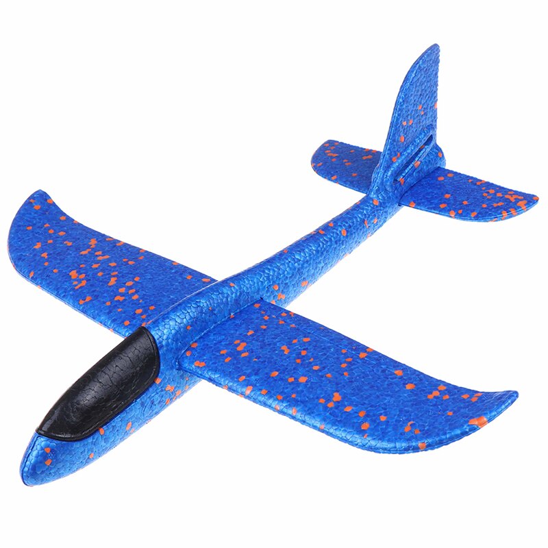 37cm epp skum udendørs lancering svævefly flybørn legetøj hånd kaste fly: Blå