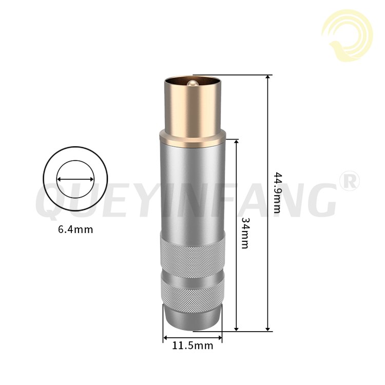 QUEYINFANG TV Plug Copper shell Television Male Plug TV Terminal Antenna Connector Straight TV Plug TV male Connector