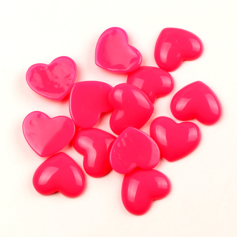 LF 30pcs Mixed Resin Heart Decoration Crafts Flatback Cabochon Embellishments For Scrapbooking Kawaii Cute Diy Accessories