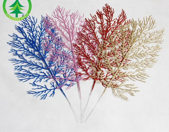 10pcs Christmas Artificial leaves Simulation leaves Christmas decorations 40x19cm