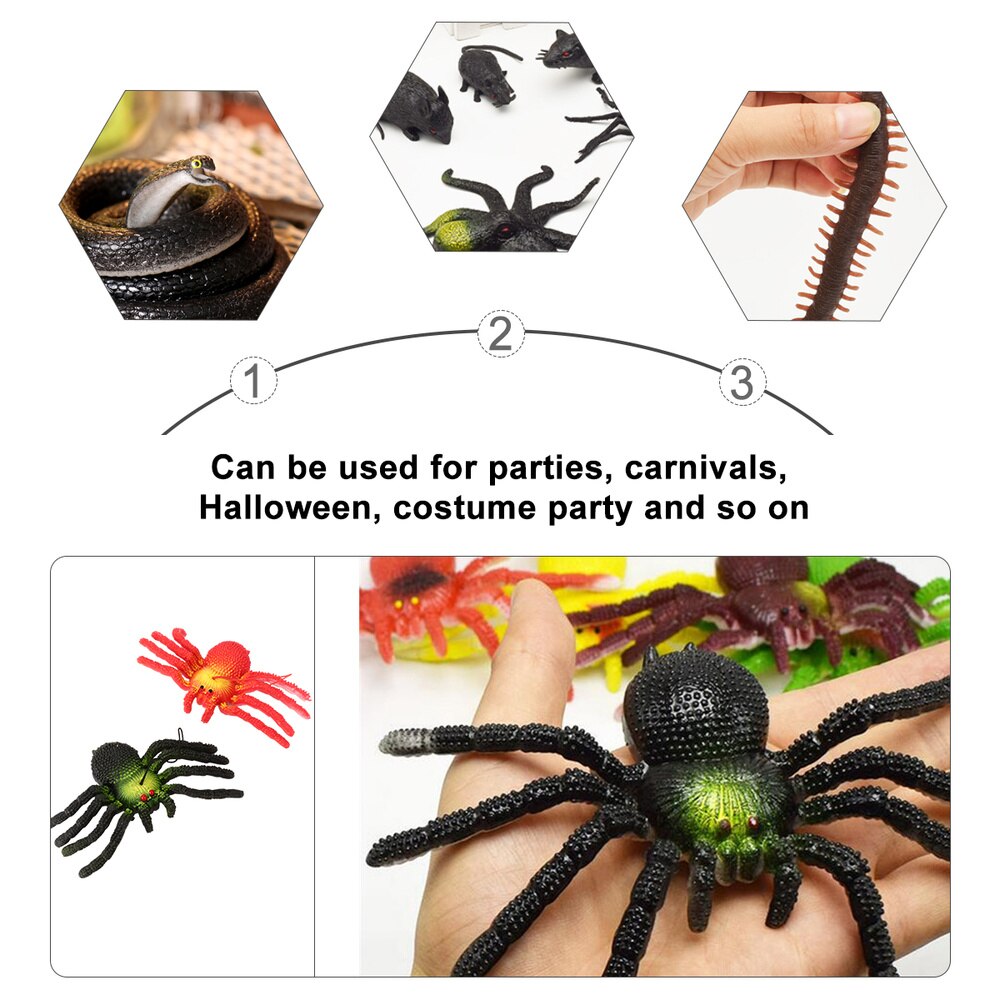 10Stck Halloween Weiche Gummi Realistische Knstli...  Grandado