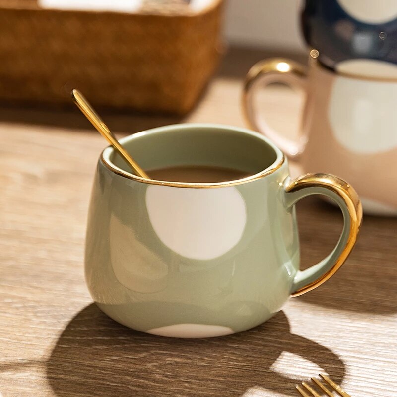 Creatieve Thuis Keramische Mok Licht Luxe Nordic Koffie Mokken Japanse Eenvoudige Water Cup Melk Sap Koffie Paar Paar Kopjes