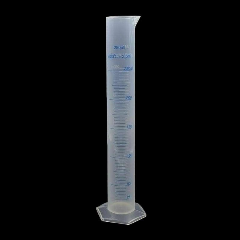 Clear White Plastic Liquid Measurement Graduated Cylinder for Lab Supplies Laboratory Tools 10ml,25ml,50ml,100ml,250ml,500ml