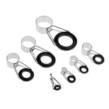 7 Stuks Hengel Gidsen Roestvrij Stalen Frame Keramische Ring Spinhengel Gidsen Onderdelen Reparatie En Tips Tops
