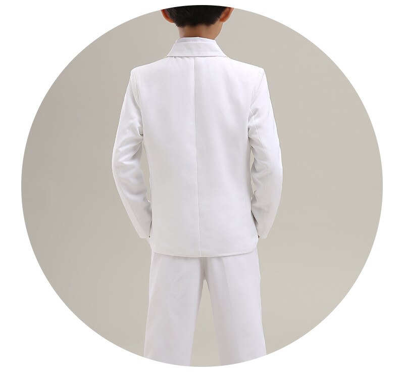 Formal Boys Spring Wedding Suit Top Gentle Boys Polka Suit Children Wedding party Suits jacket+pants+vest+tie+shirt