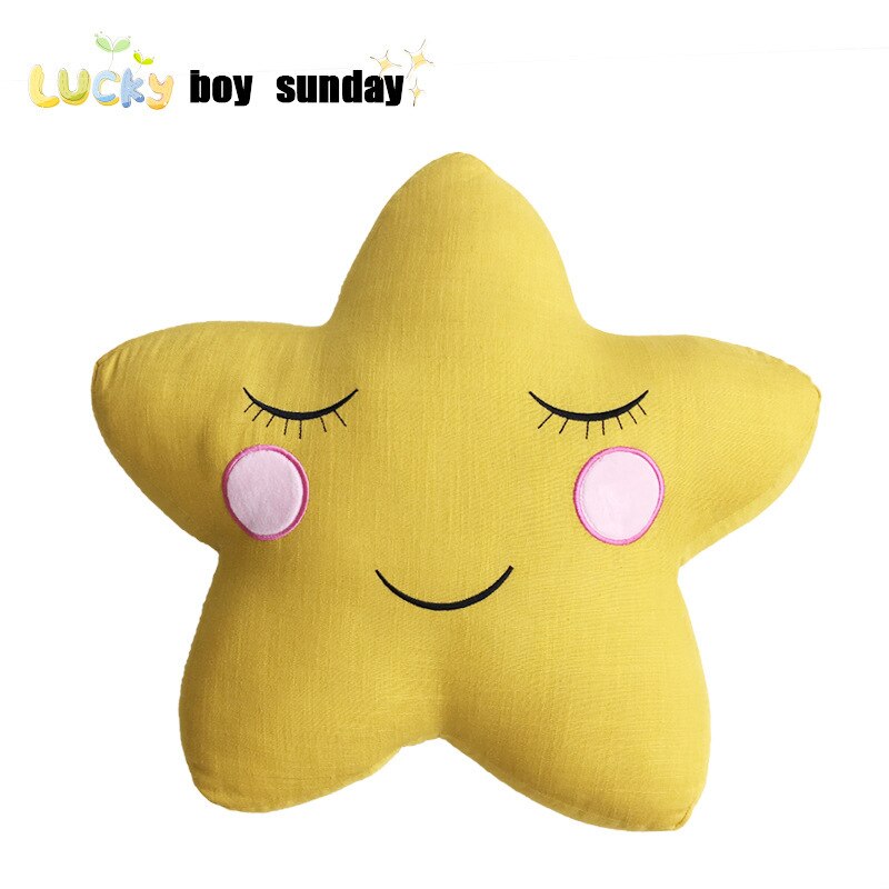 Almohada extraíble de cáñamo y algodón Ins para decoración de la habitación de los niños, almohada para sofá, muñeco de juguete