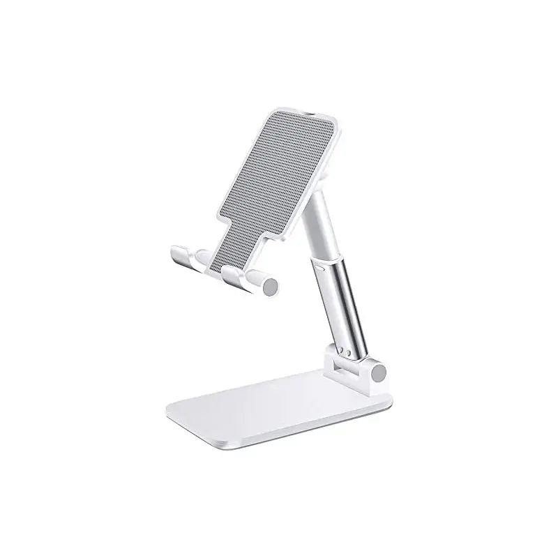 Desk Mobile Phone Holder Stand For IPhone IPad Xiaomi Adjustable Desktop Tablet Holder Universal Table Cell Phone Stand: WHITE