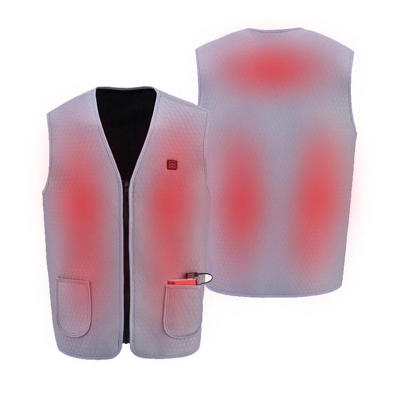 Winter Motorcycle Vest Heated Jacket USB Infrared Electric Winter Heating Men Women Vest Waistcoat Thermal Clothing