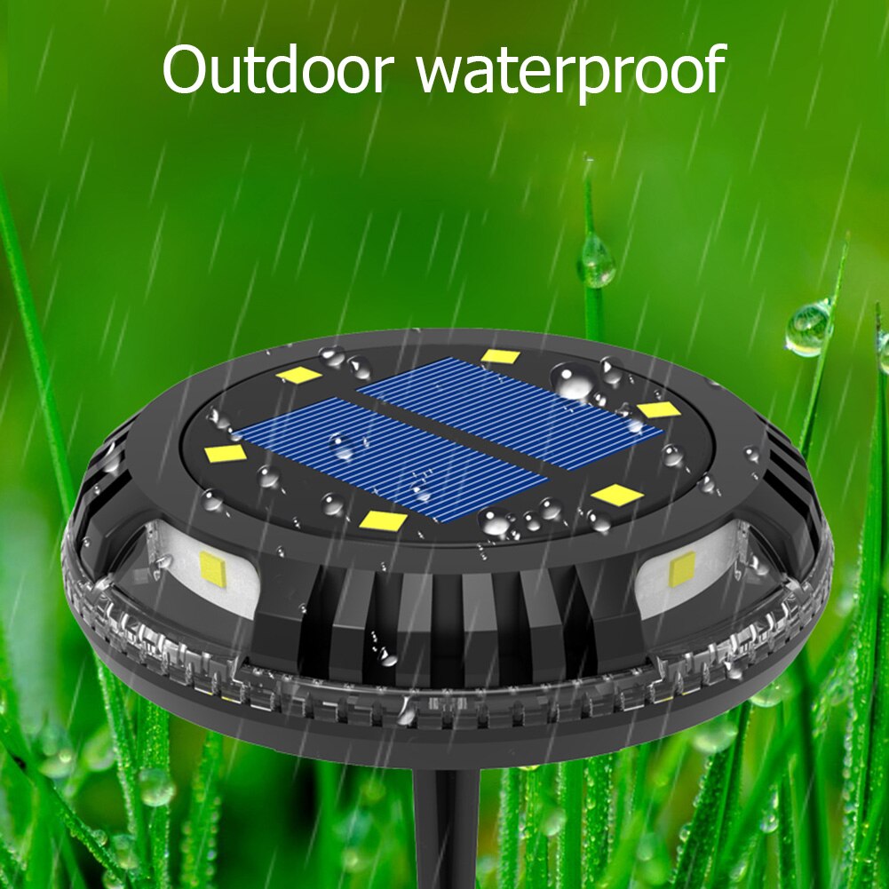 LED Solar Power Underground Light Outdoor Garden Pathway Waterproof Landscape Round Lighting Buried Lamp Decoration