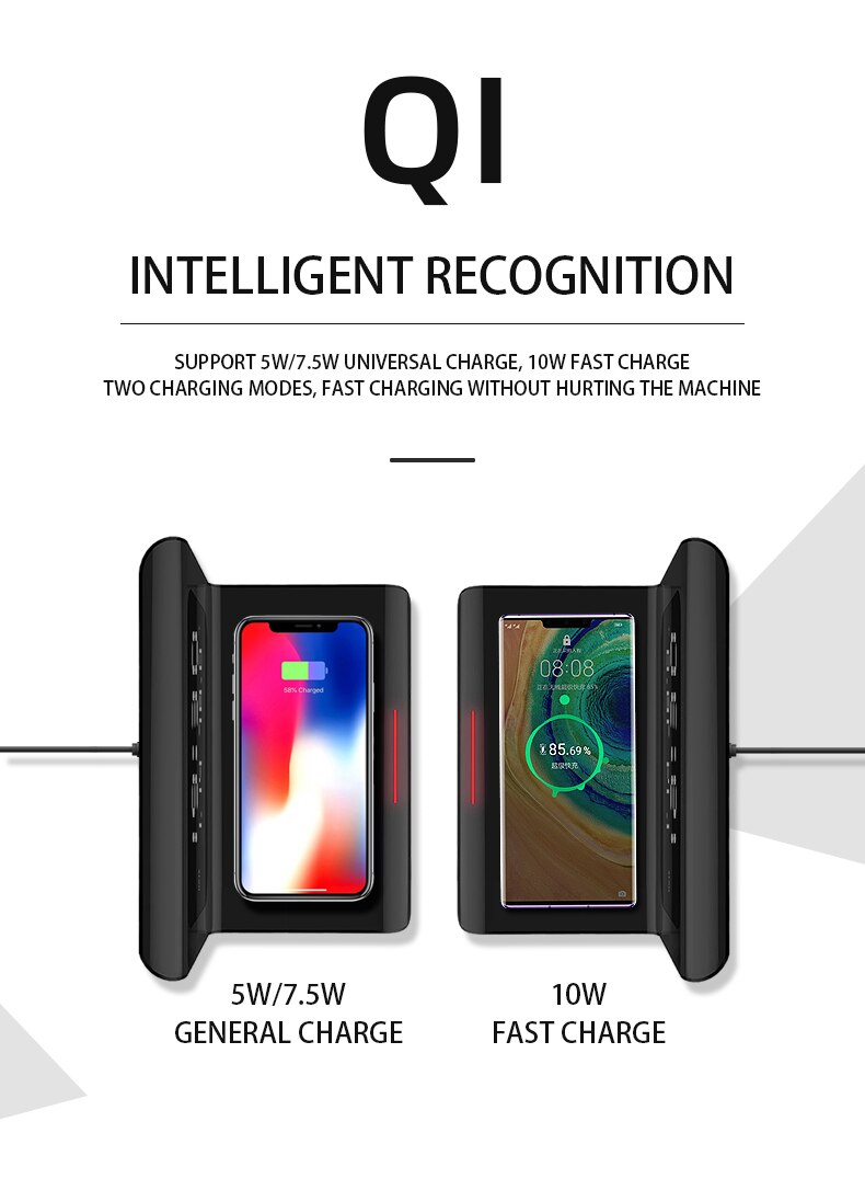 Fast Wireless Charger LED Alarm Clock Phone Wireless Charger Charging Pad Thermometer For IPhone 11 Pro 12 Max X 8 Plus Xiaomi