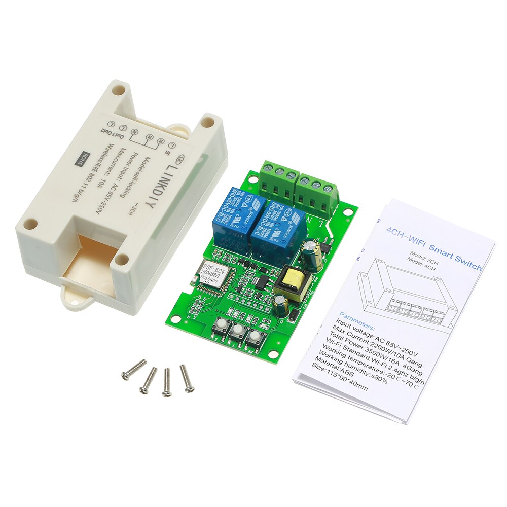 eWeLink Smart Wifi Switch Universal Module 2CH AC85-250V Wireless Switch Timer Phone APP Remote Control for Smart Home