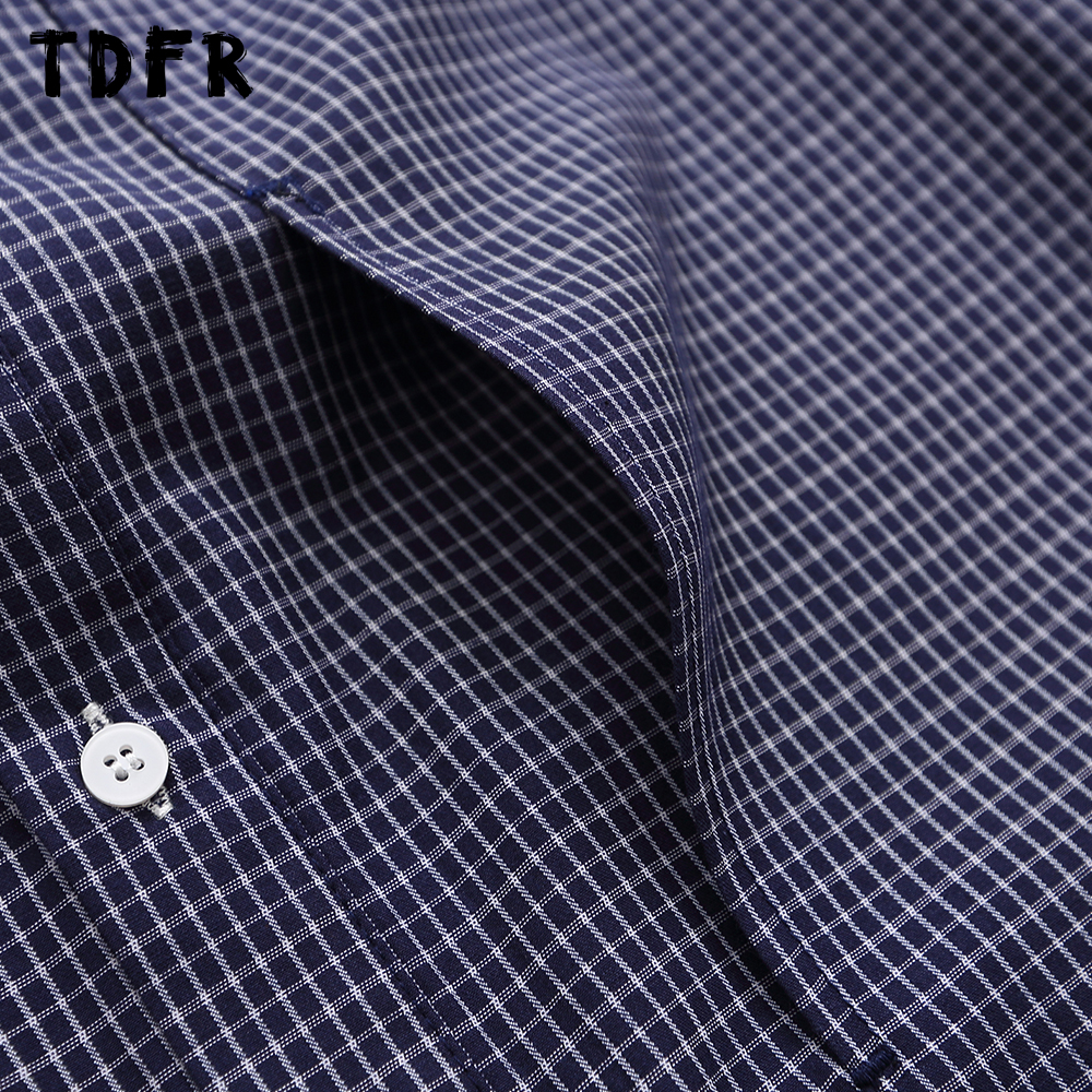 Small Plaid Short Sleeve Shirt Mens Summer Casual Loose Half-Sleeve Lapel Shirts Men