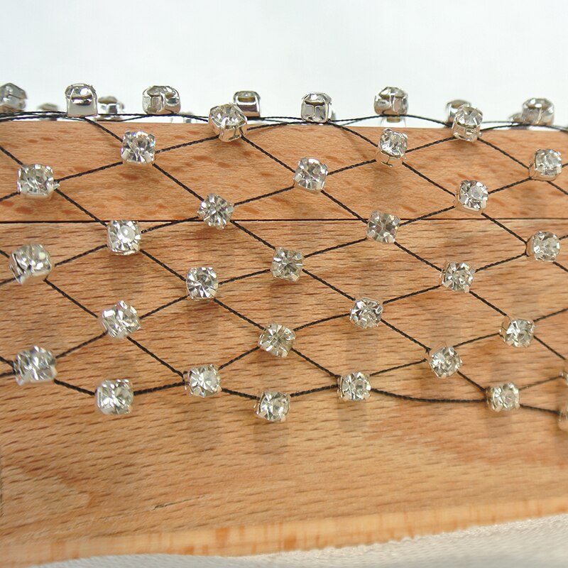 Black Birdcage Veil Full Shiny Rhinestones Headband Veil for Bridal Hair Clip Wedding Accessories Russia mariee Akcesoria ślubne