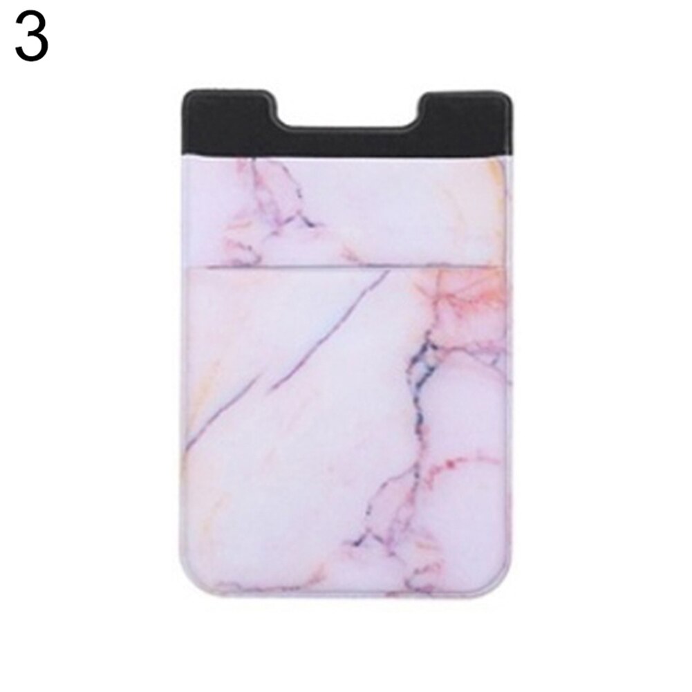 Marmer Zelfklevende Mobiele Telefoon Back Credit Id Kaarthouder Case Pocket Cover