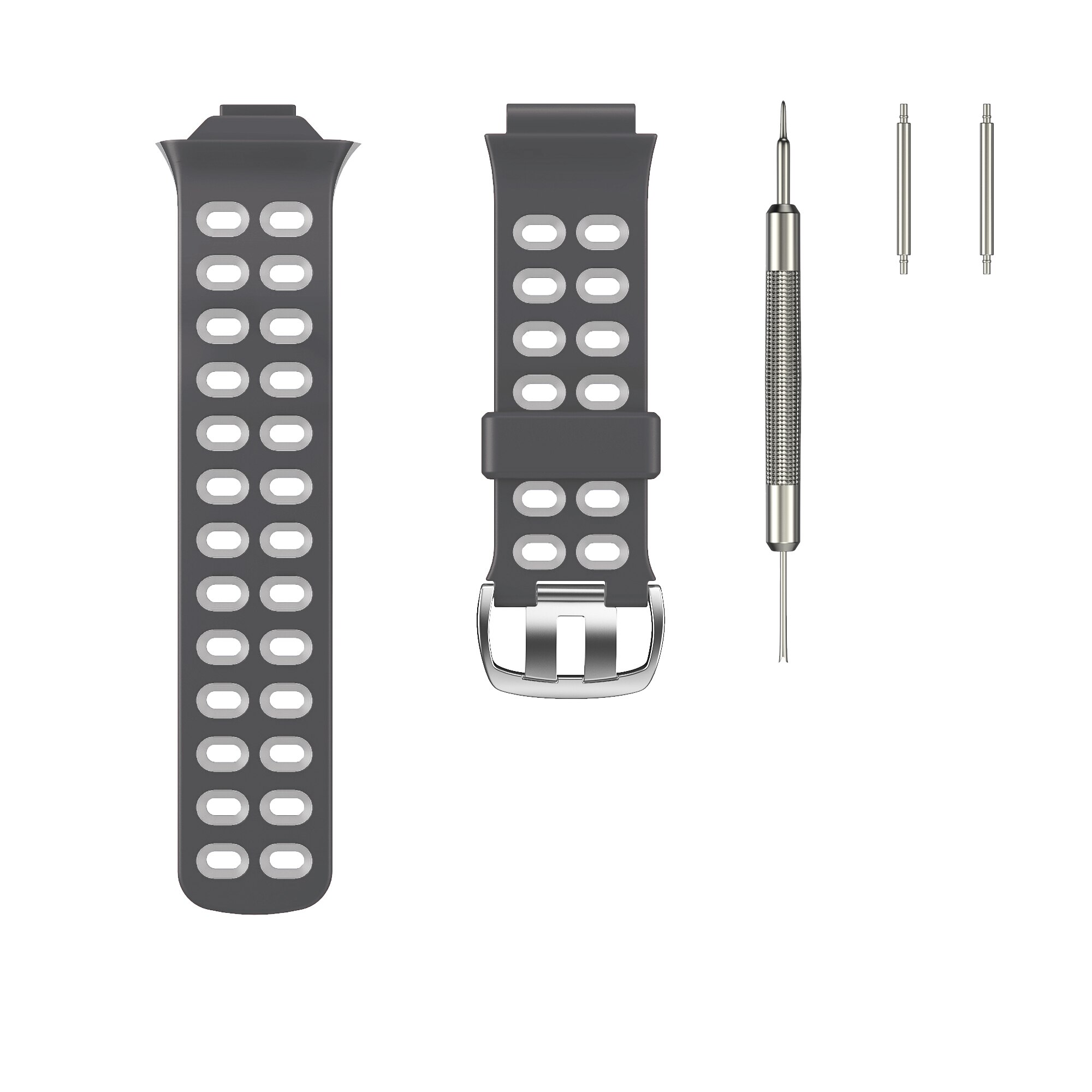 Bracelet de rechange en Silicone pour montre Forerunner 310XT, coloré, Sport: Grey Light-Grey
