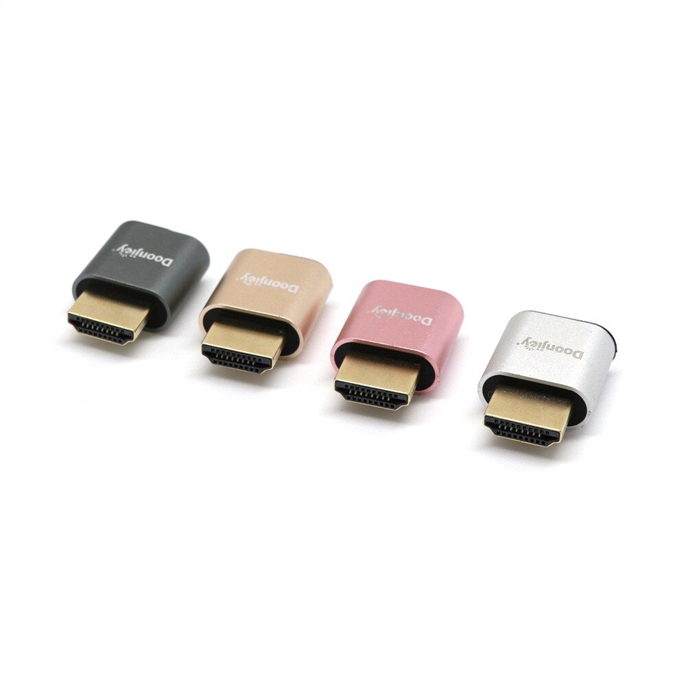 VGA Virtual Display Adapter HDMI-compatible 1.4 DDC EDID Dummy Plug Display Emulator Support Plug And Play Plug