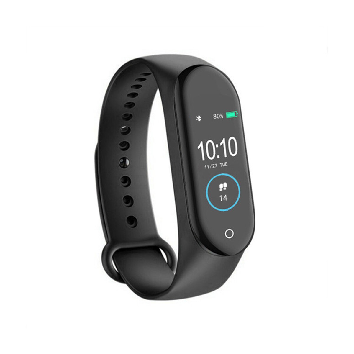 Smart Band Fitness Bracelet Measurement Of Pressure And Pulse Smartband M4 Health Wristband Fitness Tracker Watch: Black