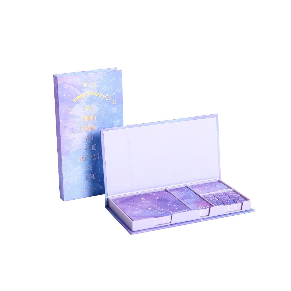 Girl'S Heart Sticky Note Notebook Little Book Sticker Set Star Sticky Notes Boxed Tearable Note School Supply Bookmark: 08