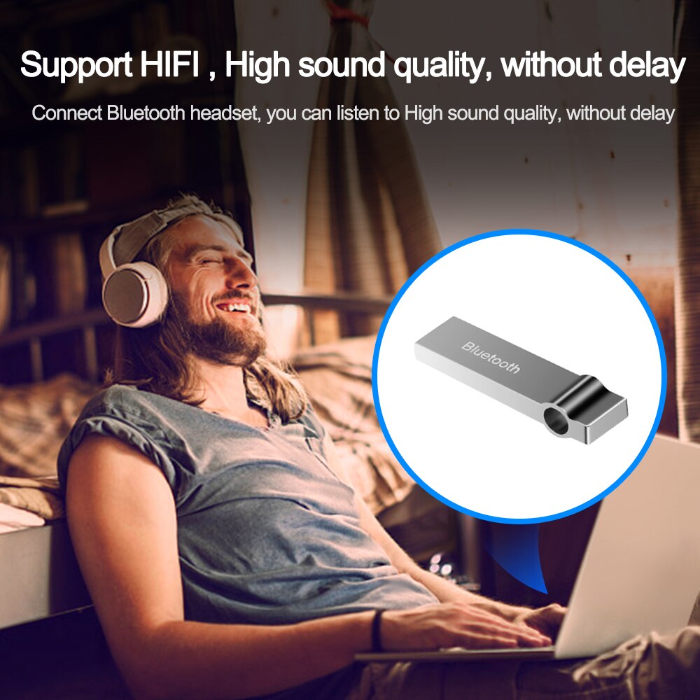 Kebidumei Drahtlose Bluetooth Adapter USB Dongle Bluetooth 4,0 Musik Empfänger Für PC Computer Bluetooth Sender Adapter