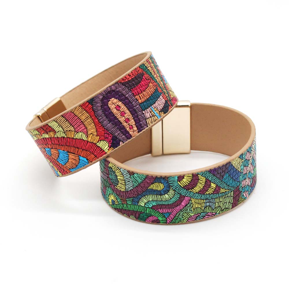 etnische wrap lederen armband ketting touw bliksem hartslag armband voor vrouwen mode-sieraden