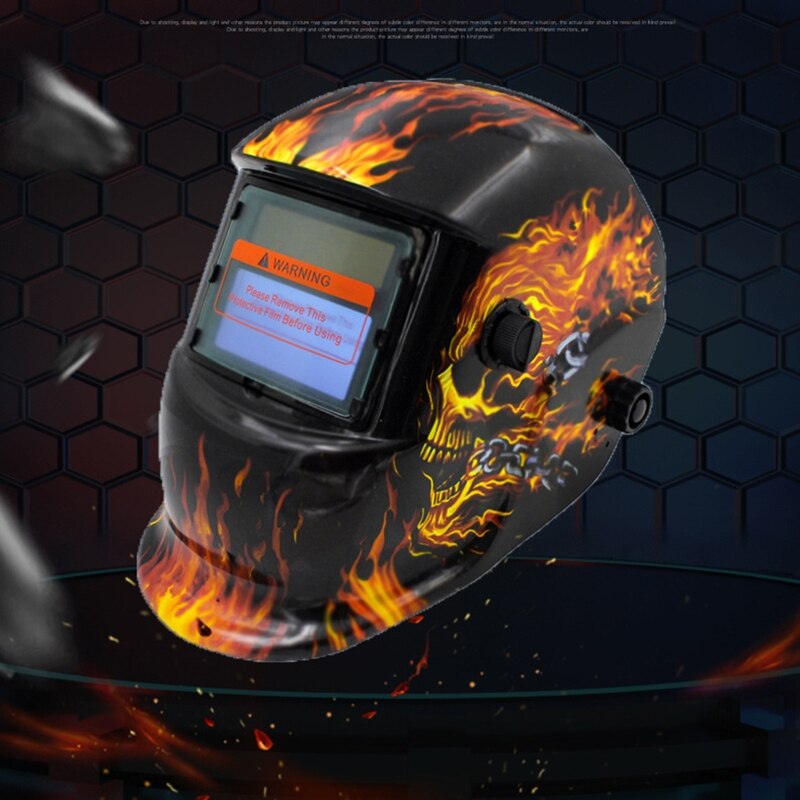 Lashelm Zonne-energie Auto-verdonkert Kap Met Verstelbare Schaduw Bereik 4/9-13 Voor Arc Lasser Masker Flaming