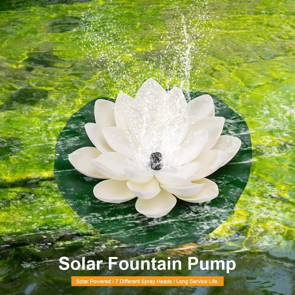 Solar Powered Fountain Garden Pool Pond Solar Panel Floating Fountain Garden Decoration Bird Bath Water Fountain Pump