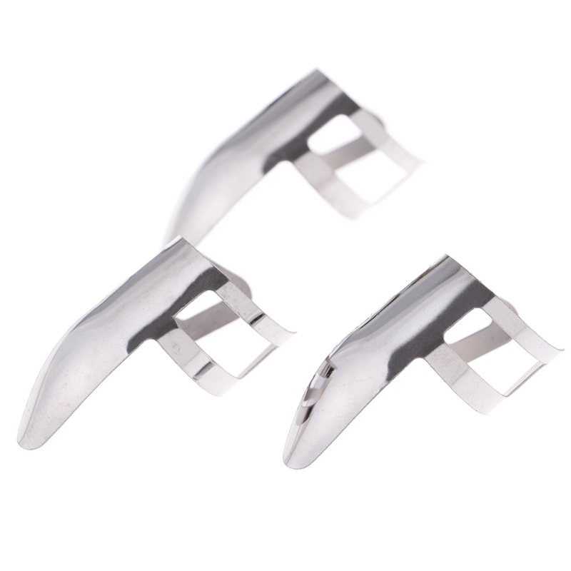 Nowe 3 paznokcie u rąk kostki robić gitary plektrony zestaw metalowa akustyczna elektryczna gitara basowa akcesoria gitarowe ze stali nierdzewnej