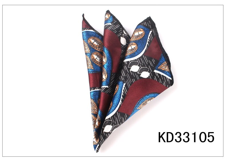 Pochette carrée de fleurs pour hommes femmes | Costume de mouchoirs en mousseline de soie imprimés Hanky pour hommes mouchoirs carrés serviettes foulards pour dames: KD33105