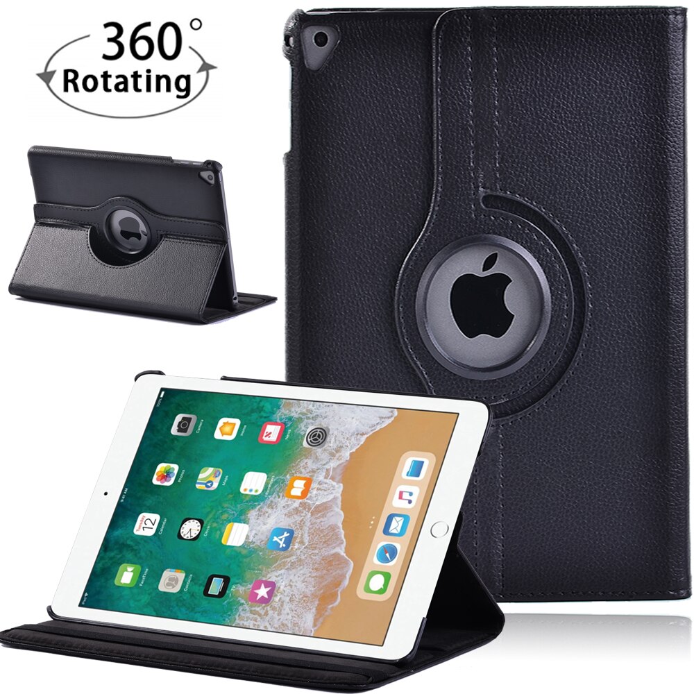Lederen Stand 360 Roterende Tablet Cover Case Voor Apple Ipad 5/6/Ipad Air 1/2/ipad Pro 9.7 Inch Anti-Dust Hard Case: ipad Air 2