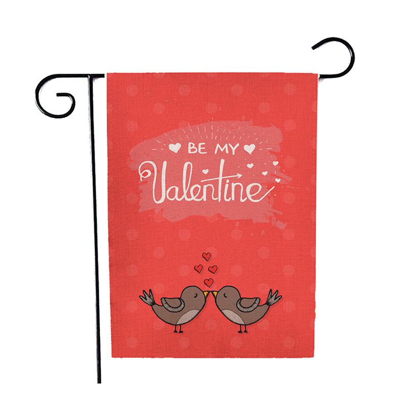 Hjem havehjerter 12.5 x 18 tommer dekorativ kærlighed valentinsdag velkommen haven flag bryllupsfest hængende dekorationer 2: A10
