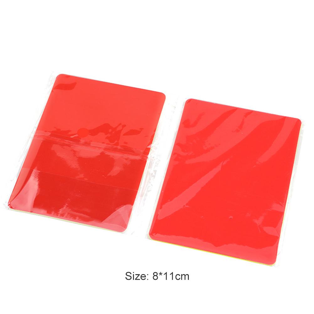 2PCS Soccer Referee Red Yellow Cards PVC Football Match Training Referee Fair Play Tool Game Equipment 8x11cm