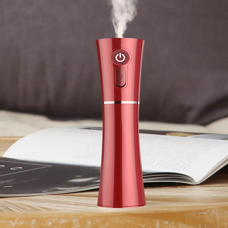 Mini Humidifier Air Diffuser Face Moisturizer Facial Steamer Eyelash Nebulizer Portable Sprayer Face Care Freshener Vaporizer: Red