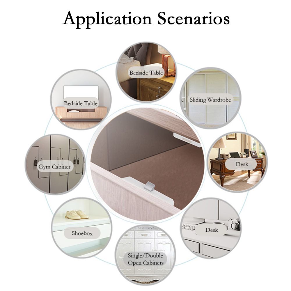 Tuya APP/tarjeta EM desbloqueo cerradura de cajón inteligente sin agujero archivador mueble electrónico sin llave Invisible NFC Sensor cerraduras interruptor