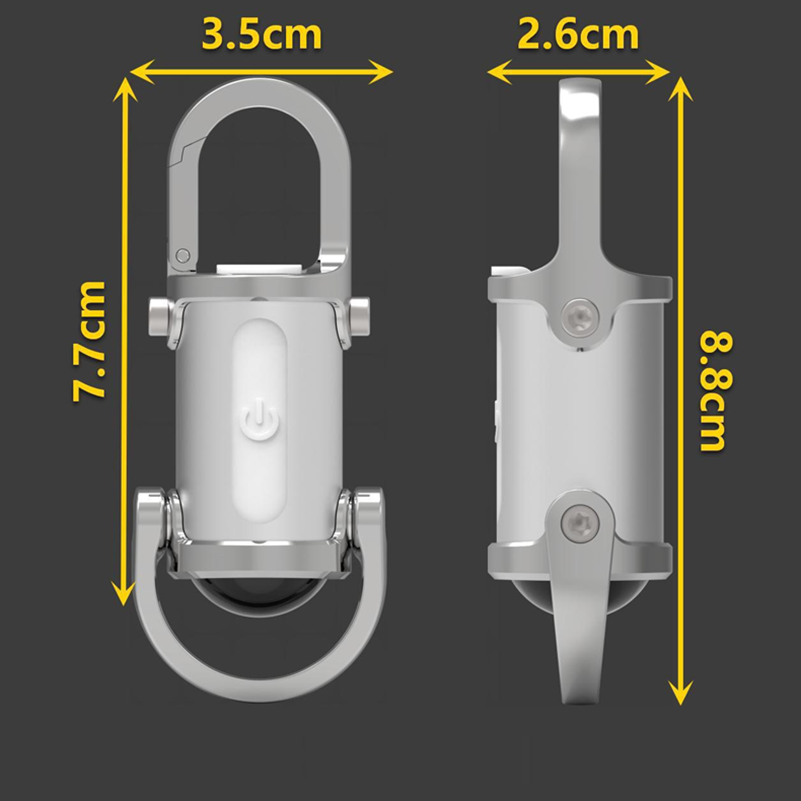 LED Keychain Flashlight Multifunctional COB Work Light Keyring Practical Inspection Light Key Chain For Outdoor Activities