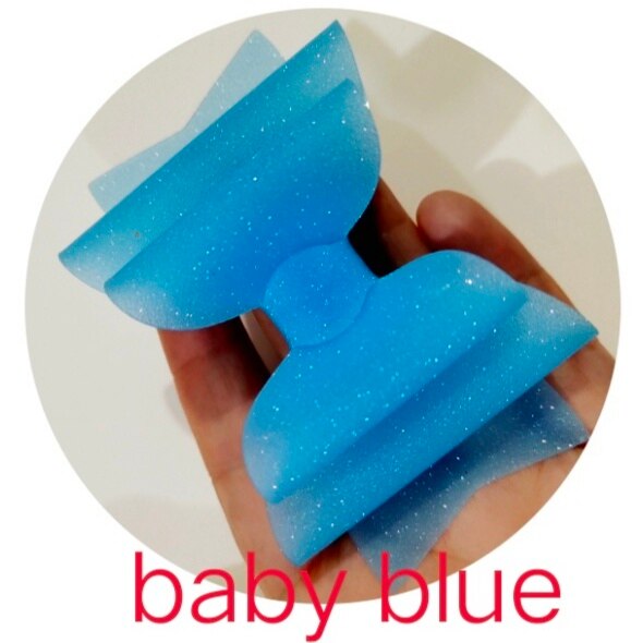 3,5 zoll Wasserdicht Prinzessin Griffe Gelee BöGen Haar BöGen Haarnadeln tanzen Party Bogen Haar Clip matt Strukturierte funkeln BöGen: Himmel Blau