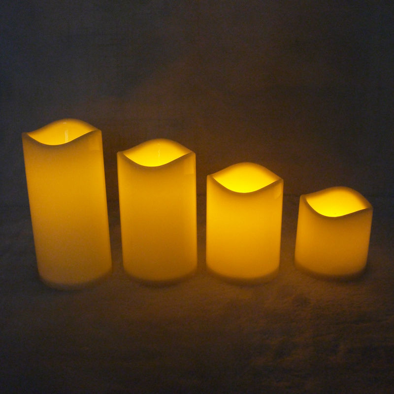 Battery Operated Led Candle Made By Plastic White Candle Lamp For Halloween Christmas Decorative Wedding Decoration