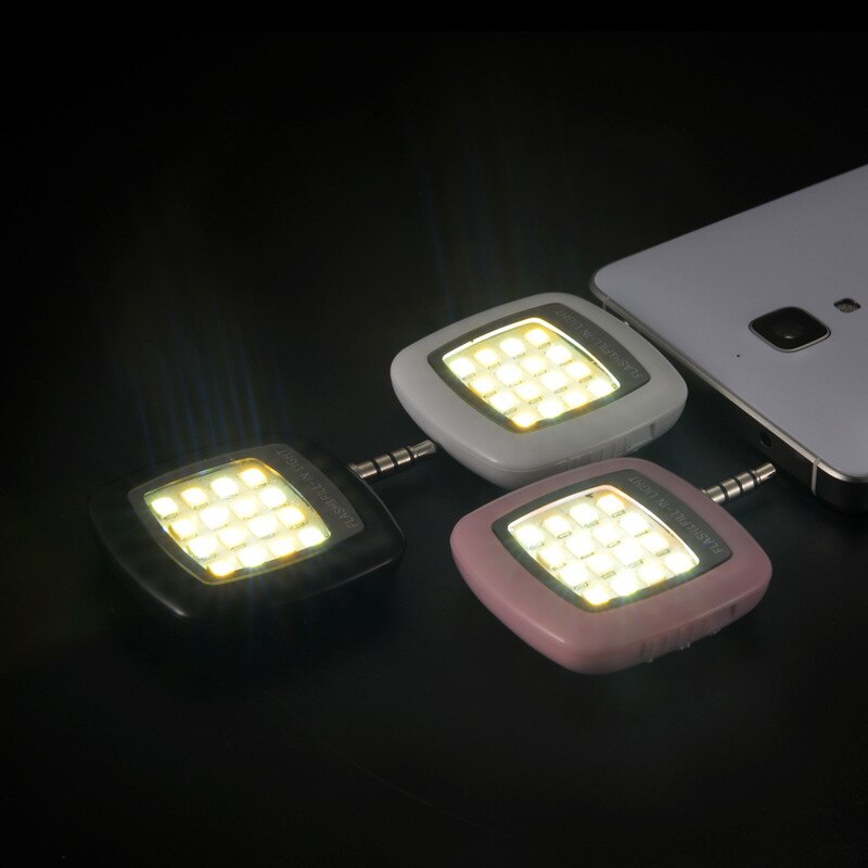 Portable Rechargeable 16 Selfie Flash LED Camera Lamp Light For iPhone 6 6s Samsung HTC LG Xiaomi mobile Phones
