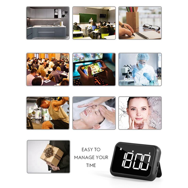 Digitale Keuken Timer,Countdown Count Up Timer Met Grote Led Display, 2 Helderheid, Luid Volume, Voor Koken