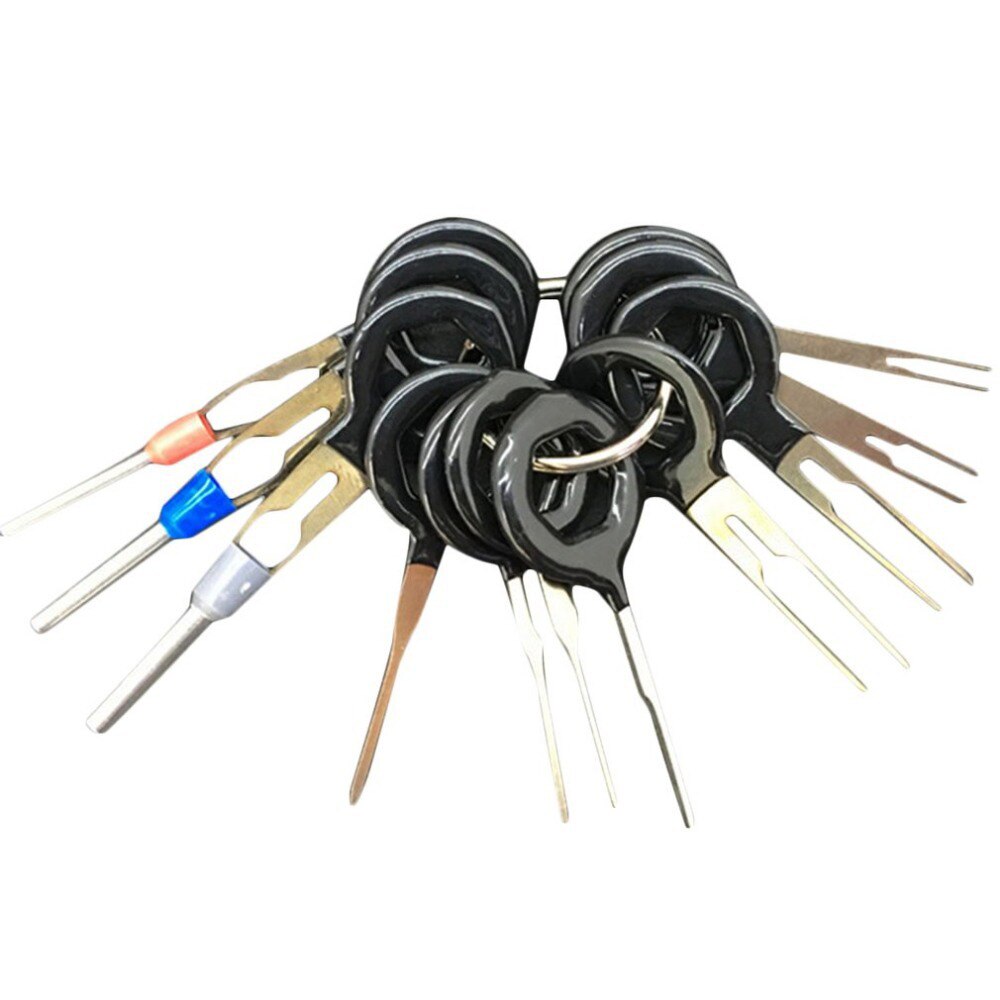18Stck 11Stck Automobil Stecker Terminal Entfernen Werkzeug einstellen Schlüssel Stift Auto Elektrische Draht crimpen Stecker Auszieher Bausatz Zubehör