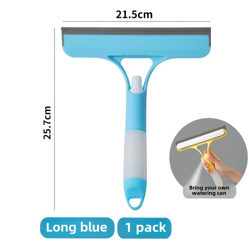 Tergicristallo per doccia in silicone 3 in 1 Tergicristallo per finestre a spruzzo manuale con ugello Annaffiatoio Strumento per la pulizia del vetro dello specchio del bagno: Lavanda