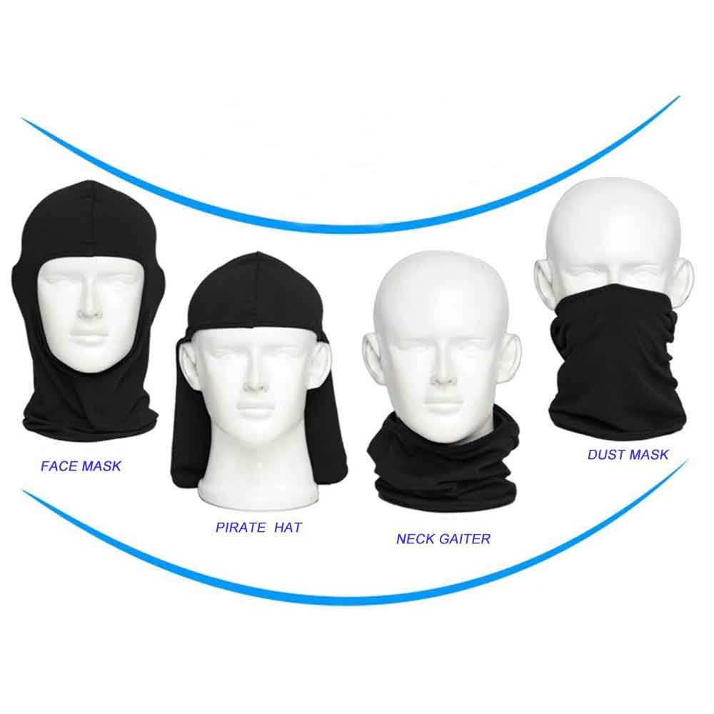 Sunland-chaussettes en tissu Lycra | Cagoule, cyclisme, Bandana, randonnée, chaussettes d'extérieur, 3 pièces, blanc, noir