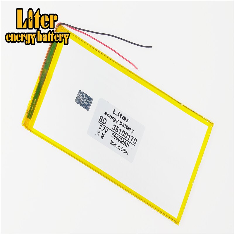 original 10 inch tablet polymer lithium battery 3.7 V 6800 mah 35100170 large capacity