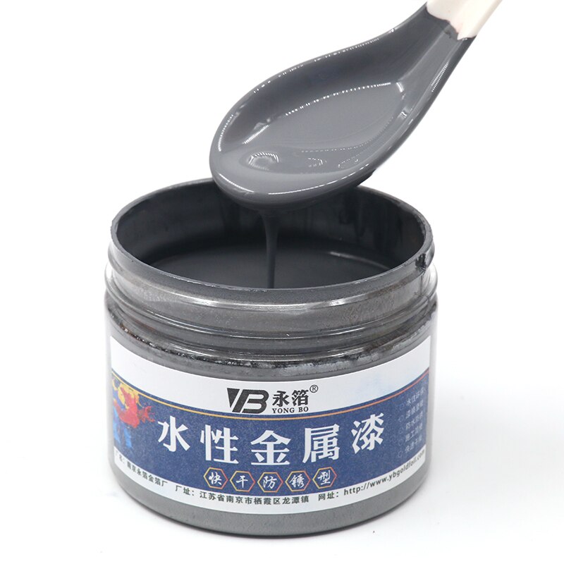 Peinture acrylique blanche, peinture métallique à base d'eau à séchage rapide et antirouille, peintures artisanales pour meubles de maison, 250g: dark gray
