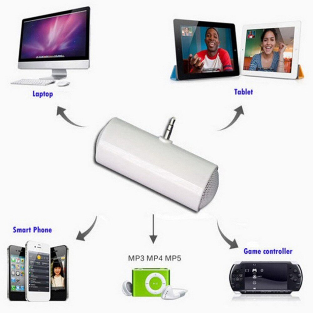 Newest Stereo Speaker MP3 Player Amplifier Loudspeaker for Smart Mobile Phone for iPhone iPod, MP3 with 3.5mm connector