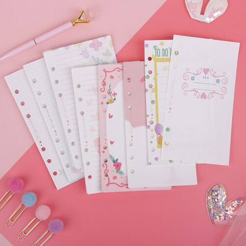 Fromthenon mignon ensemble de papier de remplissage pour A5a6a7 spirale cahiers Kawaii journal recharge Agenda planificateur organisateur noyau intérieur: filler paper set / A7