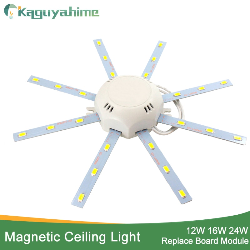 Kaguyahime magnetisk ledet modul lys 12w 16w 20w 24w ledet downlight magnet tilbehør blekksprut tallerken ringe ledet lampe 220v til tak