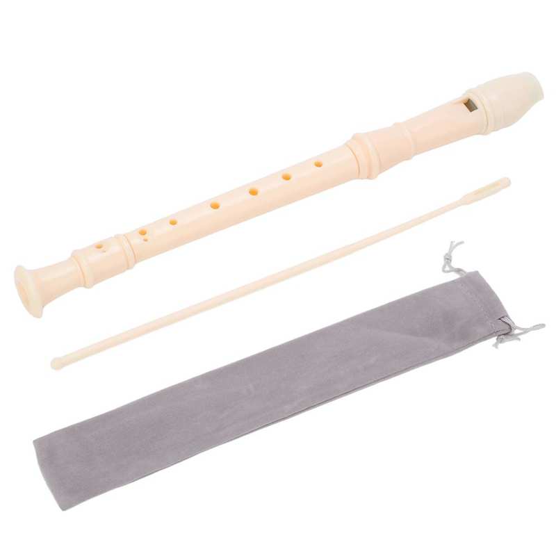 Muzikale Recorders Abs Eenvoudige Reiniging 8 Gat Recorder Clear Voice Beter Afdichting Voor Muziek Cursussen: WHITE