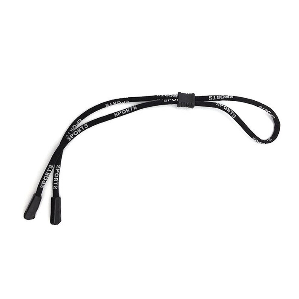 1 stk briller solbriller stretchy rem bælte snor holder elastisk stof solbriller briller sportsbriller halsbånd: Sort